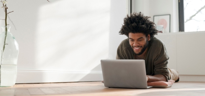 Man working on computer