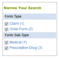 Form finder search 